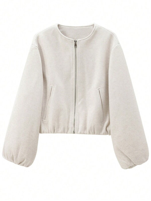 Women’s Bomber Jacket Varsity Aviator Cropped Coat UK