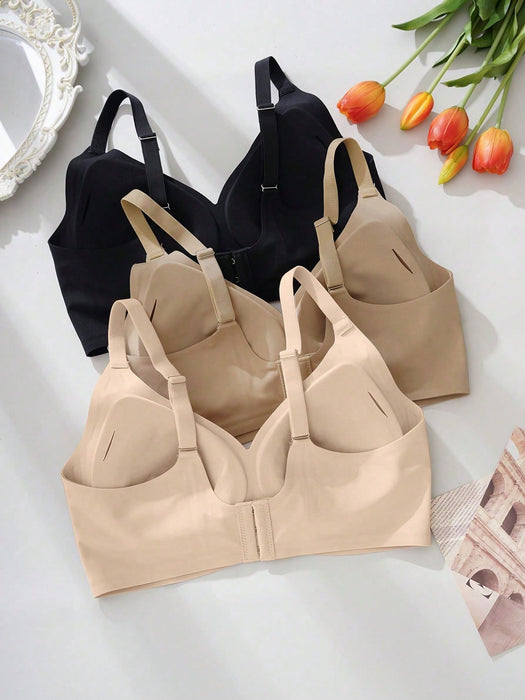 3Pcs Wireless Jelly Bra, Comfortable & Soft Women Fashion Bra