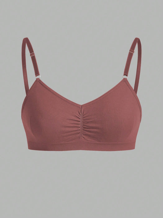 7pcs Seamless Bra Set, Comfortable Casual Bras With Adjustable Straps