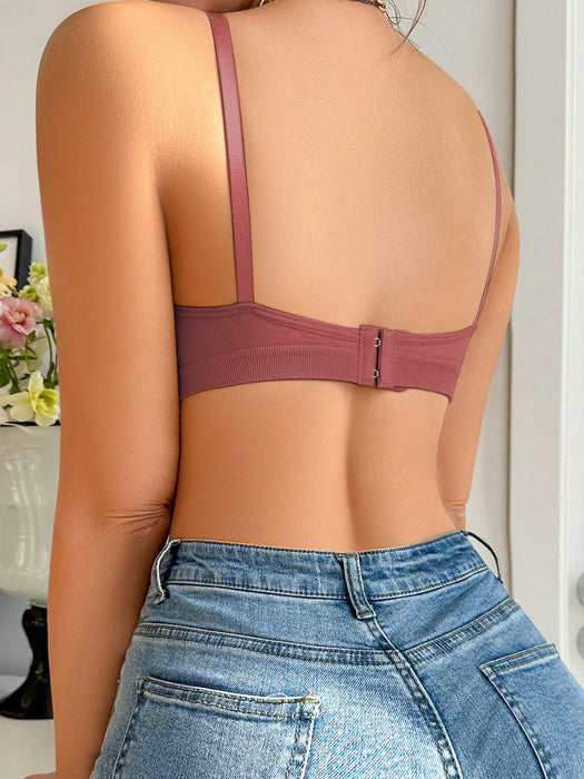 7pcs Seamless Bra Set, Comfortable Casual Bras With Adjustable Straps