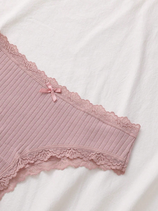 7pcs Set Comfortable Striped Cotton Bikini Panties