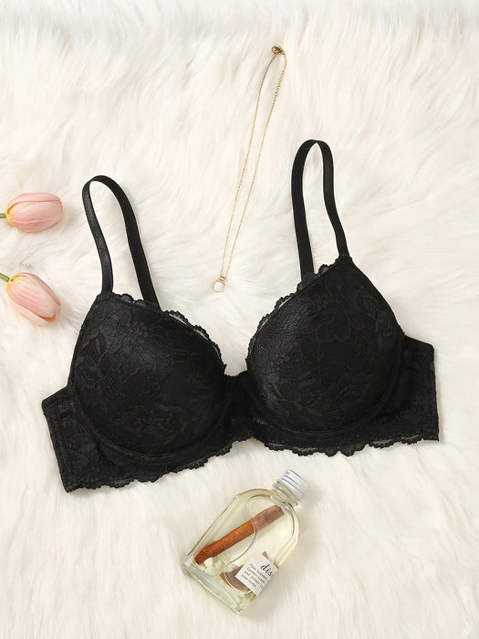 Lace Lingerie Bra – Ruched Adjustable Strap Bra