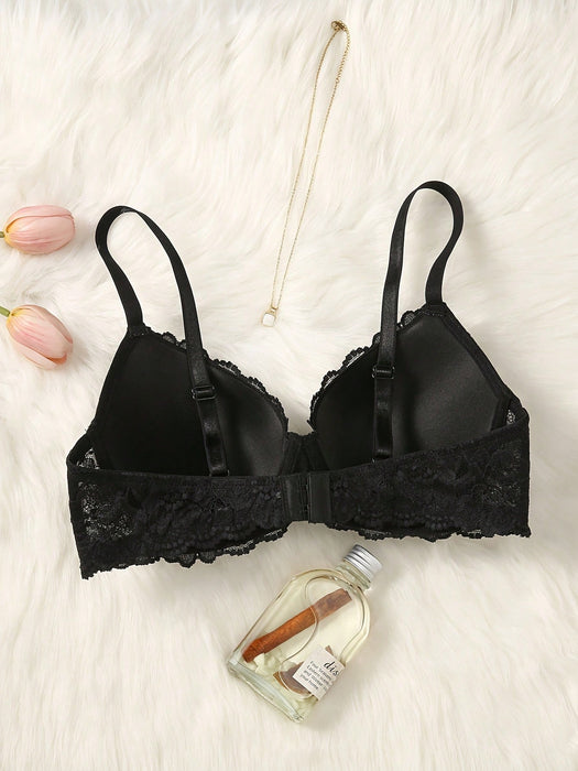 Lace Lingerie Bra – Ruched Adjustable Strap Bra