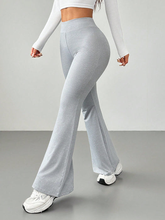 PETITE Solid Skinny Flare Leg Pant