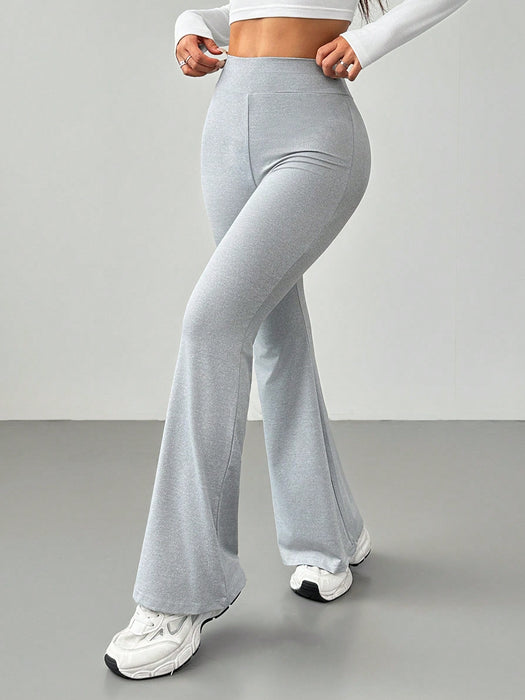 PETITE Solid Skinny Flare Leg Pant