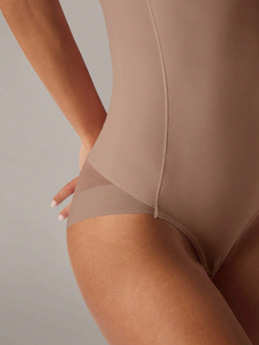 Women Tight-Fit Bodysuit Solid Colour & Body Shaping
