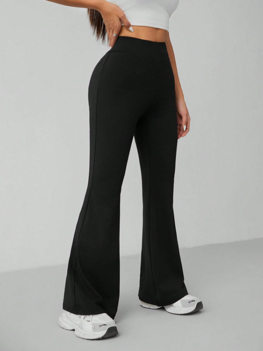 PETITE Solid Skinny Flare Leg Pant