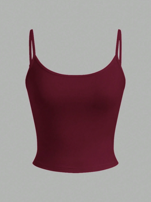 4pcs Women's Cropped Tight Fit Casual Tank Tops