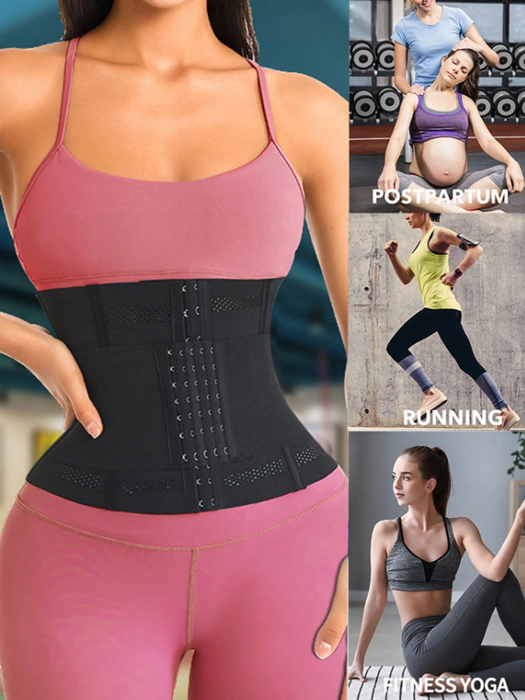 Women Double Belt Waist Trainer Corset Tummy Control Body Shaper
