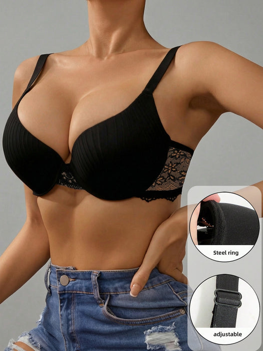 Sexy Push-Up Lace Bra – Women’s Underwire Backless Crop Top Bra