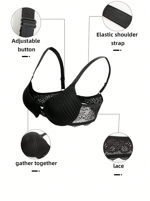 Sexy Push-Up Lace Bra – Women’s Underwire Backless Crop Top Bra