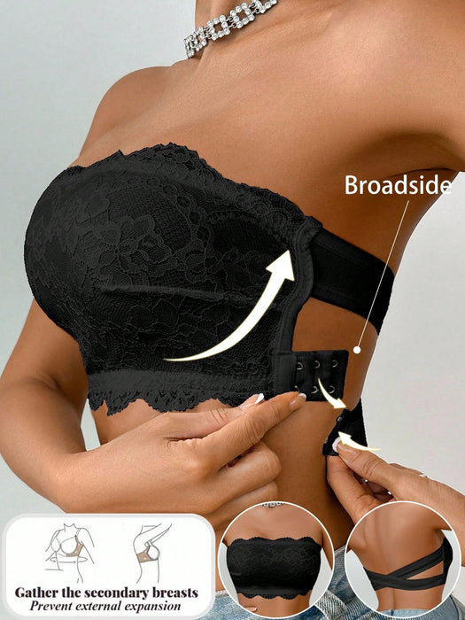 1PC Women’s Lace Wireless Bandeau Bra