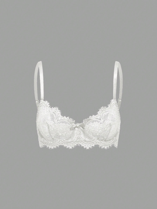 Floral Lace Underwire Triangle Cup Bra, For Valentine's Day