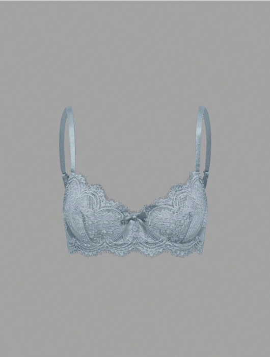 Floral Lace Underwire Triangle Cup Bra, For Valentine's Day